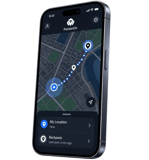 Illustration of a smartphone showing a location map